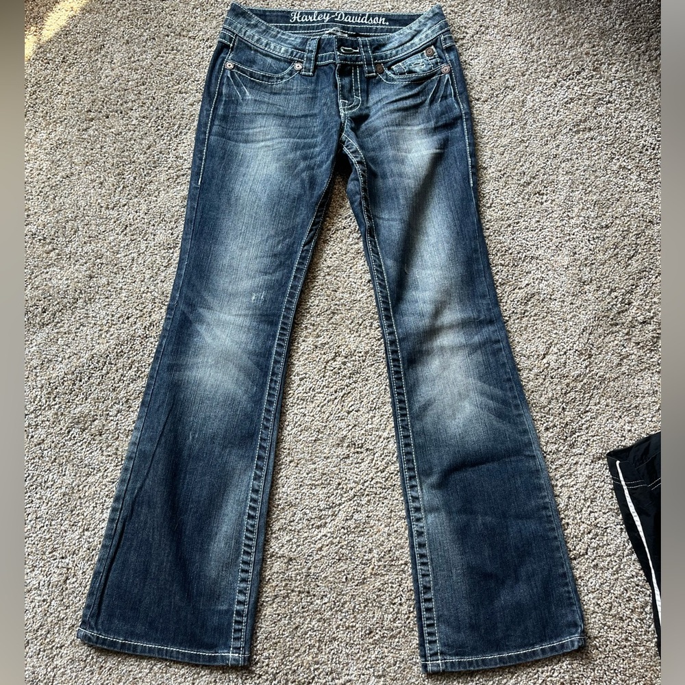 HARLEY DAVIDSON Women's Jeans size 0. Low rise